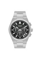 Relógio Orient Masculino Solartech Analógico Cronógrafo Aço Prata Fundo Preto MBSSC274 P1SX Original Relógio Orient Masculino Solartech Analógico Cronógrafo Aço Prata Fundo Preto MBSSC274 P1SX Original