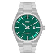 Relógio ORIENT masculino solartech prata verde MBSS1493 E1SX Relógio ORIENT masculino solartech prata verde MBSS1493 E1SX