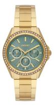 Relogio orient multi verde metal dourado fgssm098 f1kx