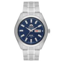 Relógio ORIENT prata azul automático 469SS075F D1SX