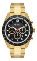 Relogio orient solar cronografo preto metal dourado mgssc047 p2kx