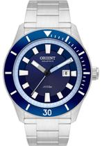 Relógio orient solartech masculino analógico mbss1499 prata