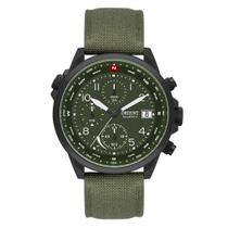Relógio Orient ST Elite Land MPSNC006 E2EX Cronógrafo Aviador Verde
