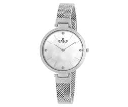 Relógio Oslo Feminino Slim OFBSSS9T0007 B1SX Pulseira Mesh Prata