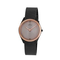 Relógio Oslo Feminino Slim OFRSSS9T0024 R1GX Pulseira de Aço Mesh Grafite