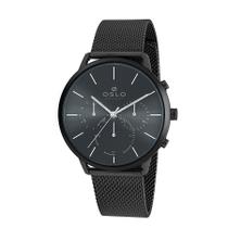 Relógio Oslo Masculino Ref: Ompsscvd0007 P1px Slim Cronógrafo Black Relógio Oslo Masculino Ref: Ompsscvd0007 P1px Slim Cronógrafo Black