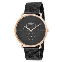 Relogio oslo multifunção grafite metal preto omtssmvd0001 g1px cor:preto