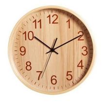 Relógio Parede 26 cm Tictac Carvalho Madeira Herweg 6479T