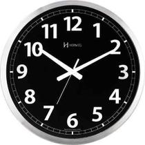 Relógio Parede 40cm Preto Alumínio Silencioso 6720s