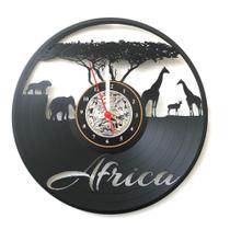 Relógio Parede, Africa, Animais, Disco Vinil, Decoração - Avelar Criações