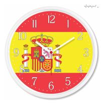 Relogio Parede Bandeira Espanha Decorativo Viagem Presente