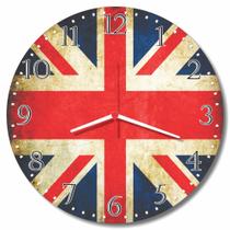 Relogio Parede Bandeira Inglaterra Reino Unido Vintage Decoracao Cozinha Sala Presente 30cm