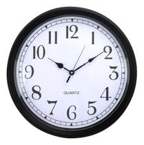 Relógio Parede Básico Grande Redondo Preto - 46x46cm Relógio Parede Básico Grande Redondo Preto - 46x46cm