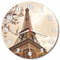 Relogio Parede Decorativo Sala Cozinha Torre Eiffel Paris Viagem Turismo Presente 30cm