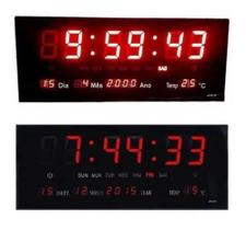 Relógio Parede Digital Led Data Mês Ano Temperatura Grande Relógio Parede Digital Led Data Mês Ano Temperatura Grande