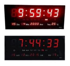 Relógio Parede Digital Led Data Mês Ano Temperatura Grande