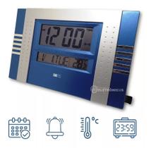 Relógio Parede Digital Temperatura E Calendário Possui Números Grandes ZB300PR