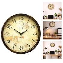 Relogio parede estilo madeira vintage retro rustico envelhecido decorativo sala cozinha