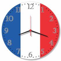 Relógio Parede França Bandeira Paris Viagem Europa Decoracao Cozinha Casa Sala Escritorio 30cm