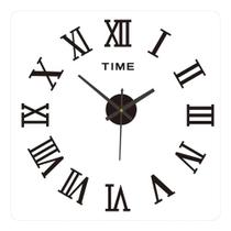 Relógio Parede Grande - Adesivo 3 D - Decoração Nº Romano