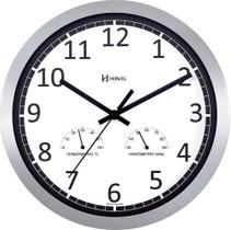 Relógio Parede Herweg Alumínio Com Termômetro E Higrômetro