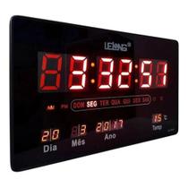 Relógio Parede Led Digital Data Temperatura Academia Empresa LE-2132
