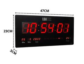Relógio Parede Led Digital Grande 46Cm Data Termômetro Nfe Relógio Parede Led Digital Grande 46Cm Data Termômetro Nfe