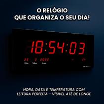 Relógio Parede Led Digital Grande 47cm Data Termômetro Firma Academia Hospital - Prime Relógio Parede Led Digital Grande 47cm Data Termômetro Firma Academia Hospital - Prime