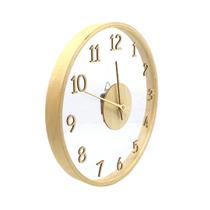 Relógio Parede Madeira Vidro Cozinha Sala Analógico 30 cm - CASAMBIENTE
