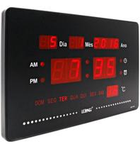 Relógio Parede Mesa Digital Calendário Termômetro Alarme L21