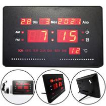 Relógio Parede Mesa Digital Calendário Termômetro Alarme le-2114