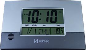 Relógio Parede Mesa Digital Termômetro Calendári Herweg 6473