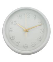 Relógio Parede Moderno Cozinha Redondo Cinza 27cm Relógio Parede Moderno Cozinha Redondo Cinza 27cm