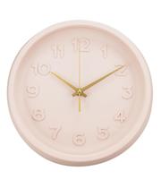 Relógio Parede Moderno Cozinha Redondo Rosa Claro 27cm Relógio Parede Moderno Cozinha Redondo Rosa Claro 27cm