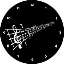 Relógio Parede Notas Musicais Voando Vinil Lp Decoração Arte - Intempo Design