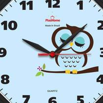 Relógio Parede Octogonal Gama Coruja - PLUSHOME