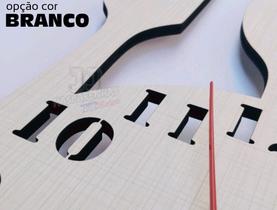 Relógio parede para cozinha grande decorativo MDF Branco