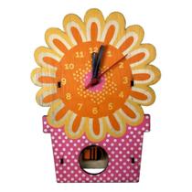 Relógio Parede Pêndulo Madeira Brincadeira Criança Flor Relógio Parede Pêndulo Madeira Brincadeira Criança Flor