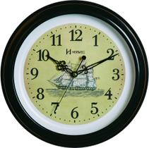 Relógio Parede Preto Barco Herweg 6484