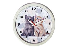 Relógio Parede Quartz 23cm Diametro Pets Gatos Pussy Cats Sorte
