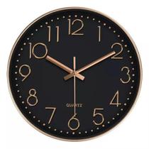 Relógio Parede Redondo Decorativo Sala Quarto Cozinha 24,5cm