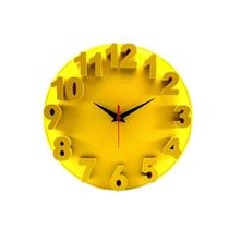 Relógio Parede Redondo Delta Master Amarelo - PLUSHOME