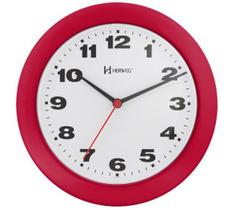 Relógio Parede Redondo Herweg 6103 269 Vermelho 21cm Quartz