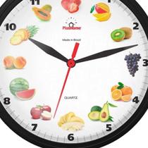Relógio Parede Redondo Ômega Clássico Fruta - PLUSHOME