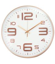 Relógio Parede Redondo Rosê 34X34Cm - Tascoinport