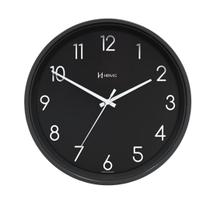 Relógio Parede Sala Quarto Cozinha Quartz Preto - Herweg Relógio Parede Sala Quarto Cozinha Quartz Preto - Herweg