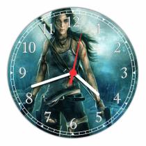 Relógio Parede Tomb Raider Lara Croft Decoração Quartz