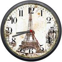 Relógio Parede Torre Eiffel Envelhecido Sala Cozinha Vintage - Trp