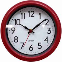Relógio Parede Vermelho 21.5x21.5cm - Tasco