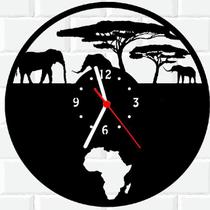 Relógio Parede Vinil LP ou MDF Africa 4